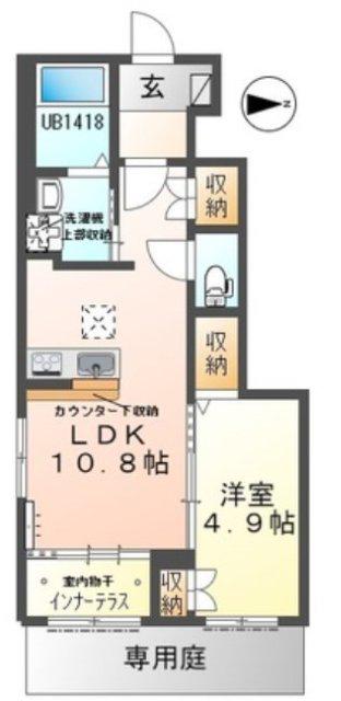 エーリオ B(2LDK/1階)の間取り写真