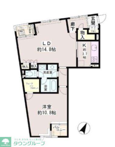 パティオス11番街(1LDK/6階)の間取り写真
