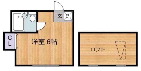 パールフラッツ(ワンルーム/2階)の間取り写真