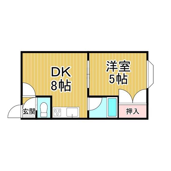 エクシオハイツ2(2LDK/3階)の間取り写真