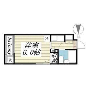 メゾン ド シャンテ(ワンルーム/2階)の間取り写真