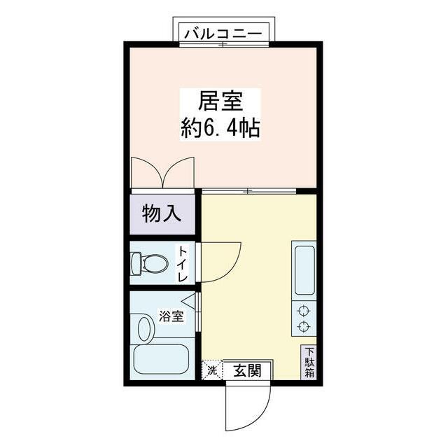コーポFUDA(1DK/1階)の間取り写真