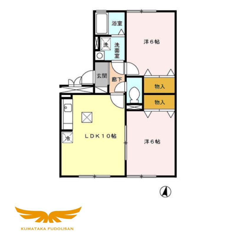アーバンライフ(2LDK/1階)の間取り写真