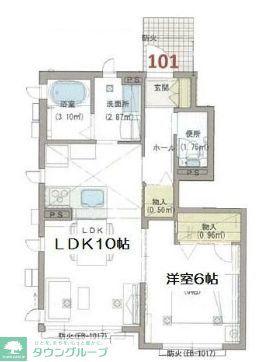 ドルチェヴィータ(1LDK/1階)の間取り写真