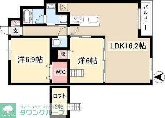 アーバンライフ瑞穂(2LDK/2階)の間取り写真