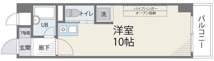 アバンダント84(ワンルーム/8階)の間取り写真