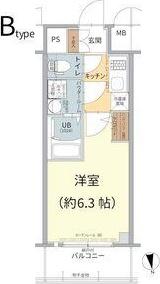 エスリード長居公園PARK AVENUE(1K/8階)の間取り写真