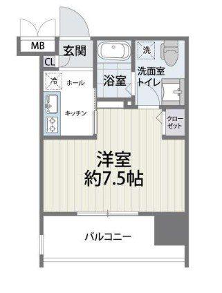 S-FORT高宮(1K/5階)の間取り写真