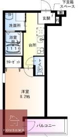 フジパレス吹田垂水町III番館(1K/1階)の間取り写真