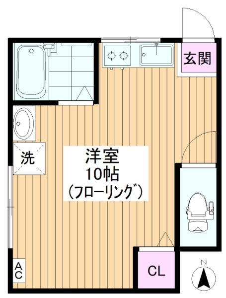 ラモーナ ハイツ(1K/1階)の間取り写真