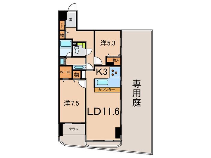 チサンマンション千石(2LDK/1階)の間取り写真