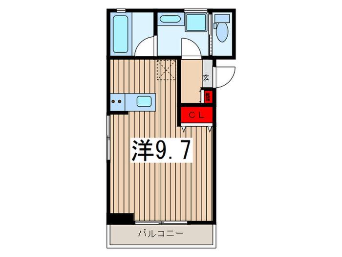 アビータ南浦和(ワンルーム/2階)の間取り写真