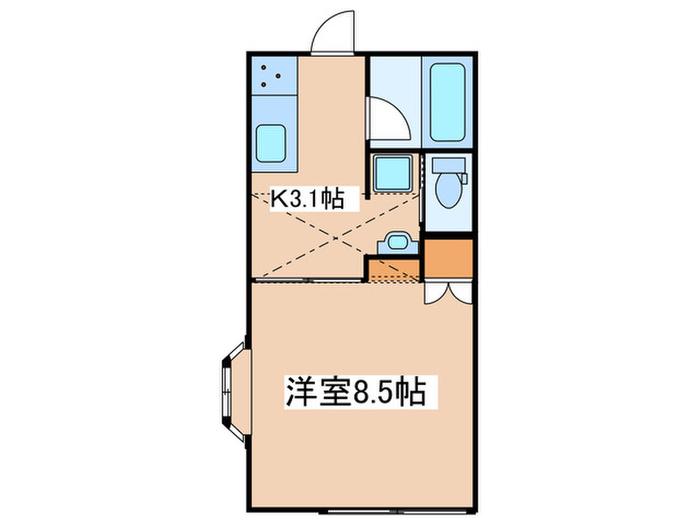 TRAIL(1K/1階)の間取り写真