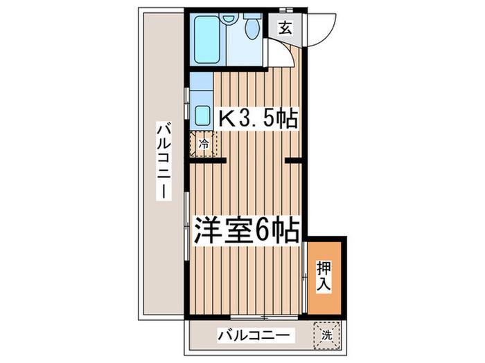鈴木ビル(1K/3階)の間取り写真