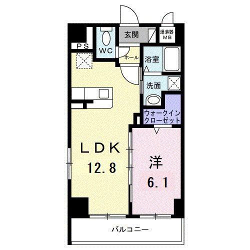 ヴィラ レグルスII(1LDK/9階)の間取り写真