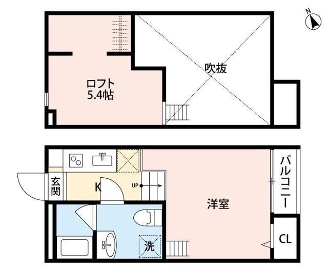 ブラインドサイド幕張(1K/1階)の間取り写真