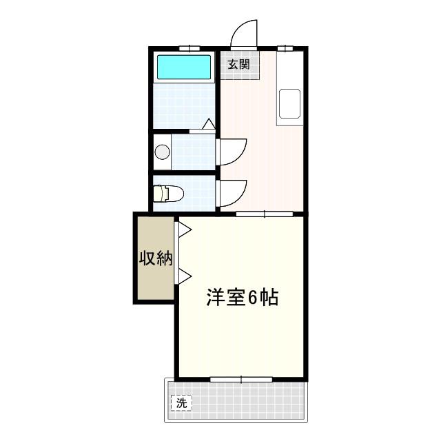 ハイツ栄連(1K/1階)の間取り写真