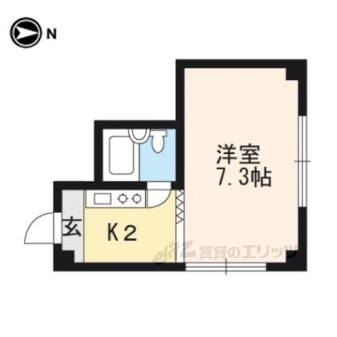 メゾン紫野(1K/3階)の間取り写真