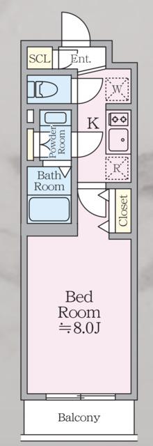 MEJIRORESIDENCE(1K/1階)の間取り写真