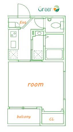 MAISON DE SHONAN(1K/2階)の間取り写真