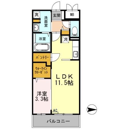 NUMAZU NORD(1LDK/4階)の間取り写真