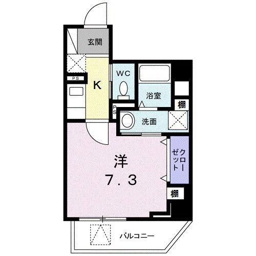 プレシャスワン錦糸町(1K/5階)の間取り写真
