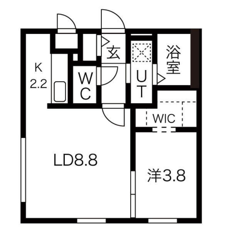 HILLS SAPPOROIII(1LDK/3階)の間取り写真