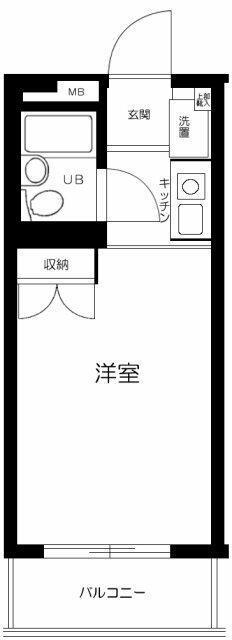 グローリア初穂大塚(ワンルーム/3階)の間取り写真