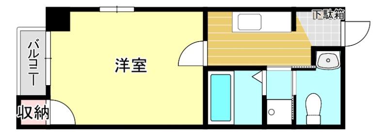 エストレーア呉服町(1K/2階)の間取り写真