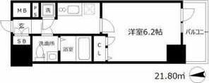 エスリード天神橋筋六丁目(1K/9階)の間取り写真