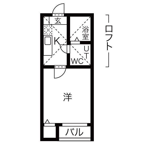 エスポワール本陣(1K/1階)の間取り写真