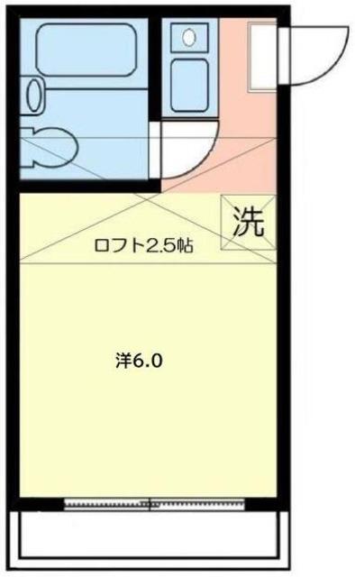 ハイム都II(ワンルーム/2階)の間取り写真