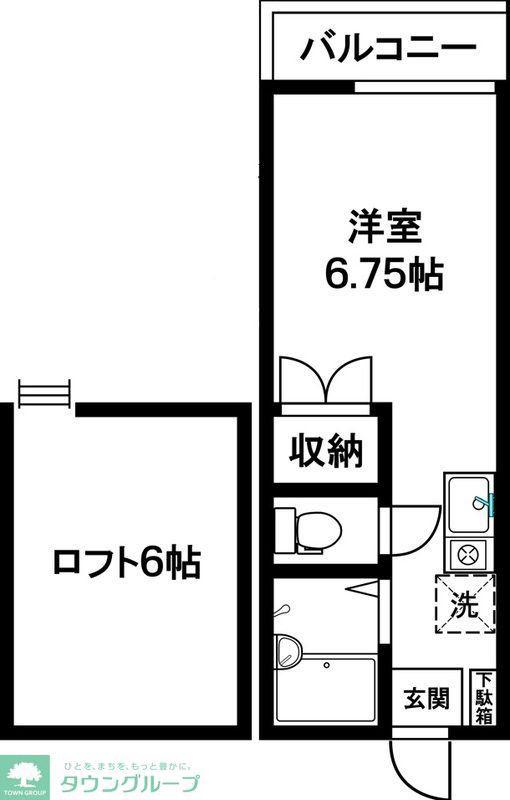 メゾンルミエール1号棟 1(ワンルーム/1階)の間取り写真