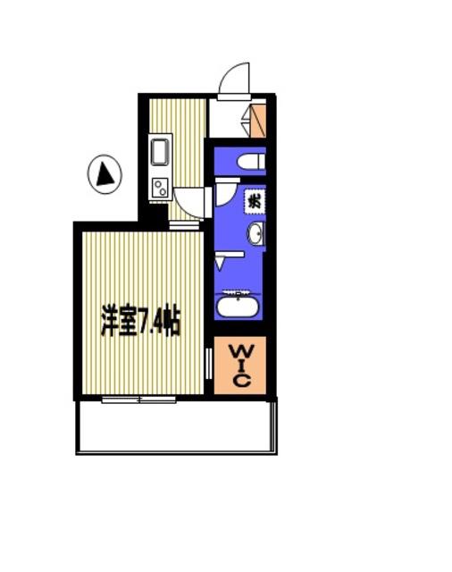 アリスト(1K/1階)の間取り写真