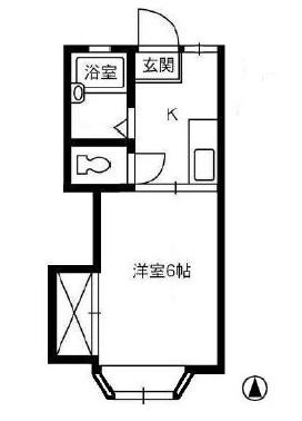 アルパーク21(1K/1階)の間取り写真