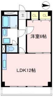 石川マンション(1LDK/2階)の間取り写真