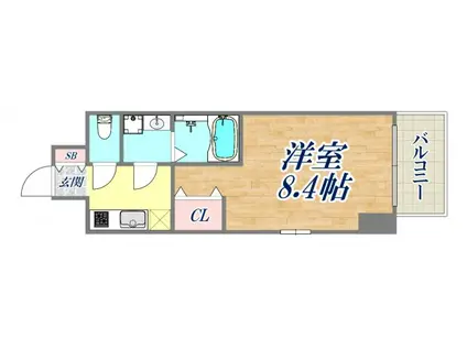 エスリード三宮旭通(1K/10階)の間取り写真