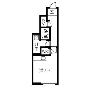 RESI大沢川原I(ワンルーム/1階)の間取り写真