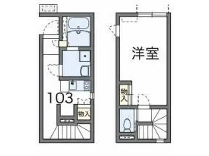 レオネクストエルハイム(1K/1階)の間取り写真