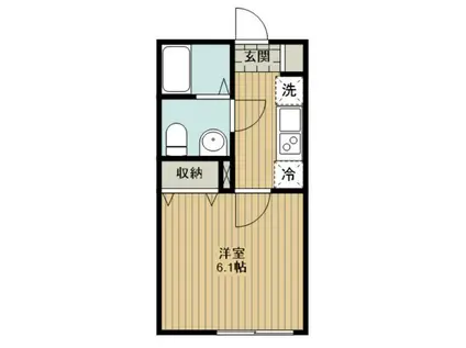 BEA 飯能(1K/1階)の間取り写真