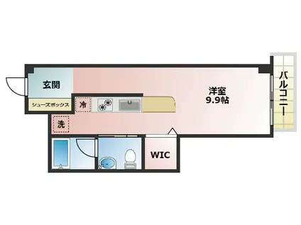 TOAST AKASHI(ワンルーム/3階)の間取り写真