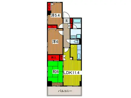 アン ブリヤァン アベニール(3LDK/3階)の間取り写真