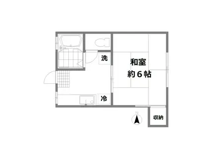 ダイワハイム(1K/2階)の間取り写真