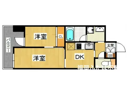 プライム香椎(1LDK/7階)の間取り写真