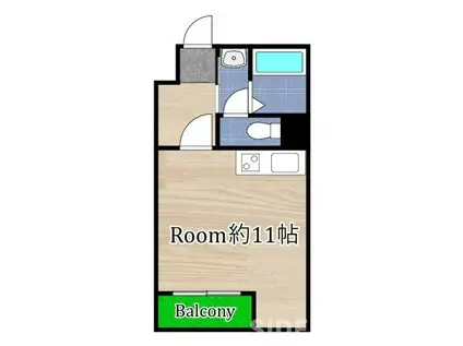 パーク沢瀉(ワンルーム/4階)の間取り写真