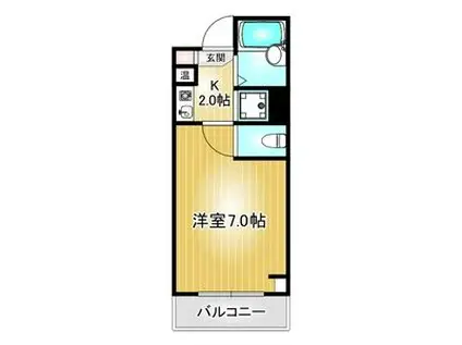 インペリアルルーム(1K/3階)の間取り写真