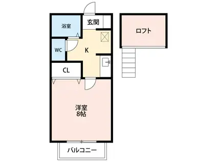 柴田ハイツB(1K/1階)の間取り写真
