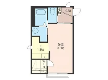 エレンシア(1K/1階)の間取り写真