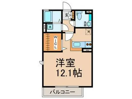 千歳第5(ワンルーム/2階)の間取り写真