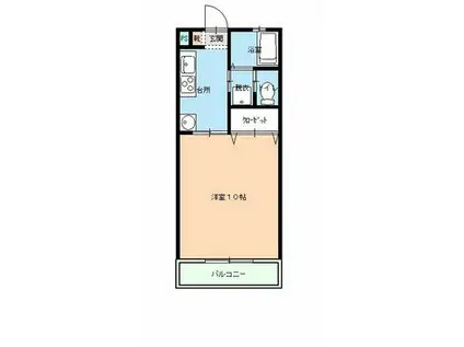 マンションシャルムA(1K/1階)の間取り写真